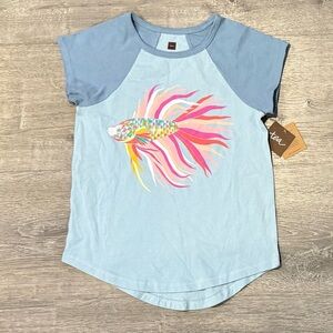 Tea Collection Blue Fish Graphic Tee